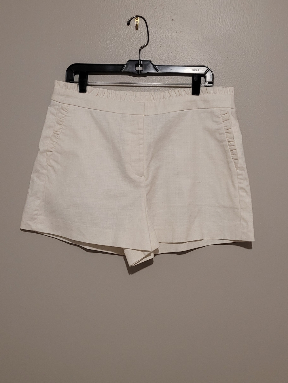 NWT J. Crew Ruffle Waist White Shorts